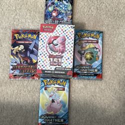 4in1 Pokemon 151, Distined Rivals, And Journey Together