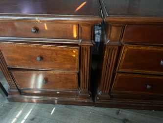 wooden nightstands