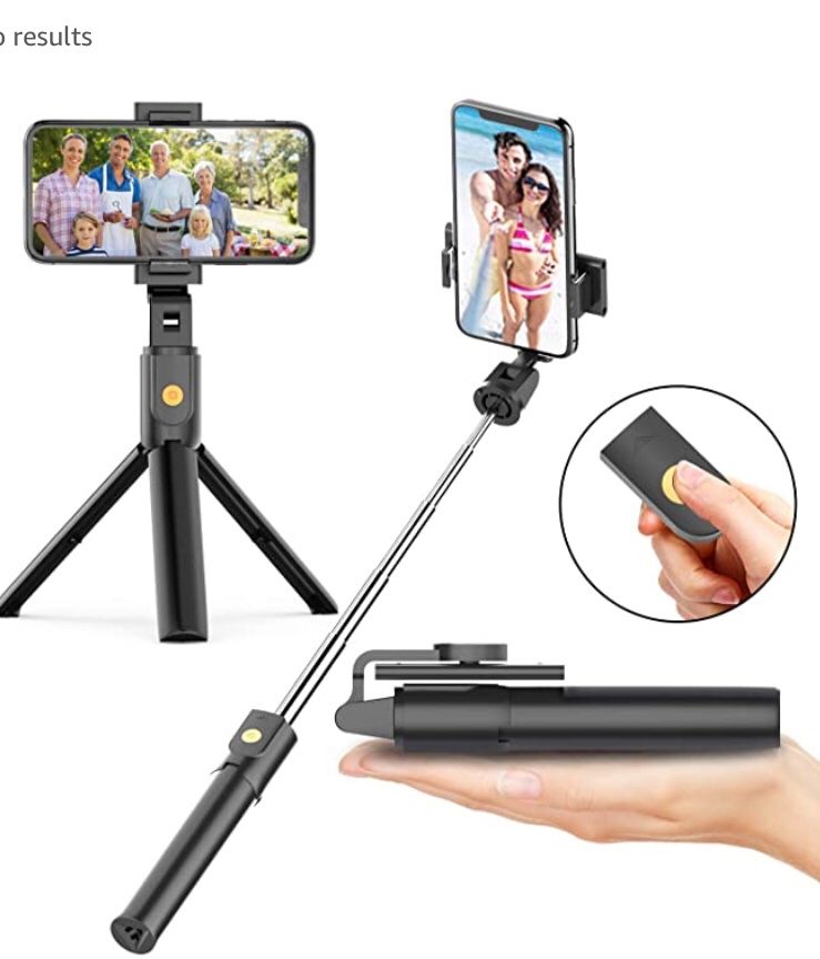 Selfie Stick Tripod with Bluetooth Wireless Remote, 3 in 1 Extendable Selfie Stick with Tripod Stand for iPhone 11/11 Pro/11 Pro Max/X/XR/XS/XS MAX/8
