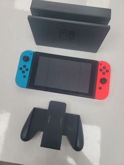 Nintendo Switch - V2 with Neon Blue and Neon Red Joy-Con HAC-001(-01) Fair