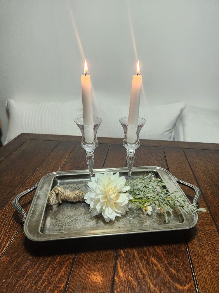 Mikasa Crystal Candlestick Holders