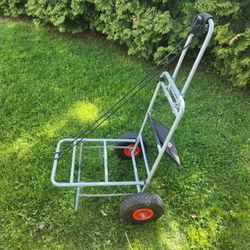 Beach Luggage Cargo Wheeled Rolling Cart With Inflatable Tires Folding Compact