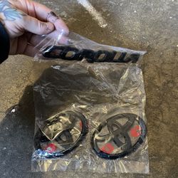Black Emblem Overlays Toyota Corolla 