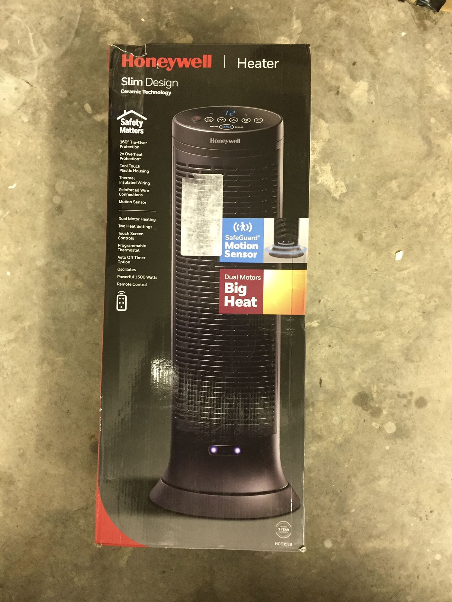 Honeywell Digital Ceramic Tower Heater with Motion Sensor