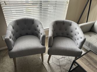 Accent Chair, Upholstered Comfy Club Chair with Solid Wood Legs 1 for $90 2 for $170