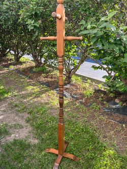 Vintage wood coat tree