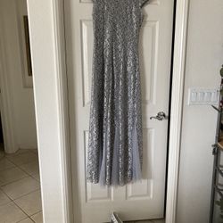 Sliver Sequin Gown For New Years