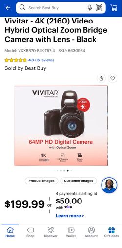 Vivitar 64 MP HD Digital Camera w/optical zoom