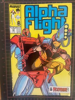 Alpha Flight #53 (Vol 1 - Marvel 1987) 1st Marvel Jim Lee Cover Wolverine