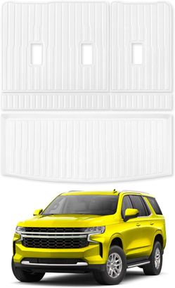Cargo Mat with Backrest Mat for Chevrolet/Chevy Tahoe/GMC Yukon 2025-2021 All Weather Trunk Cargo Liner for Tahoe/GMC Yukon Accessories 2025-2021 TPE 