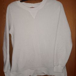 Women's Size Medium,  Wondershop White Velour Sweatshirt 