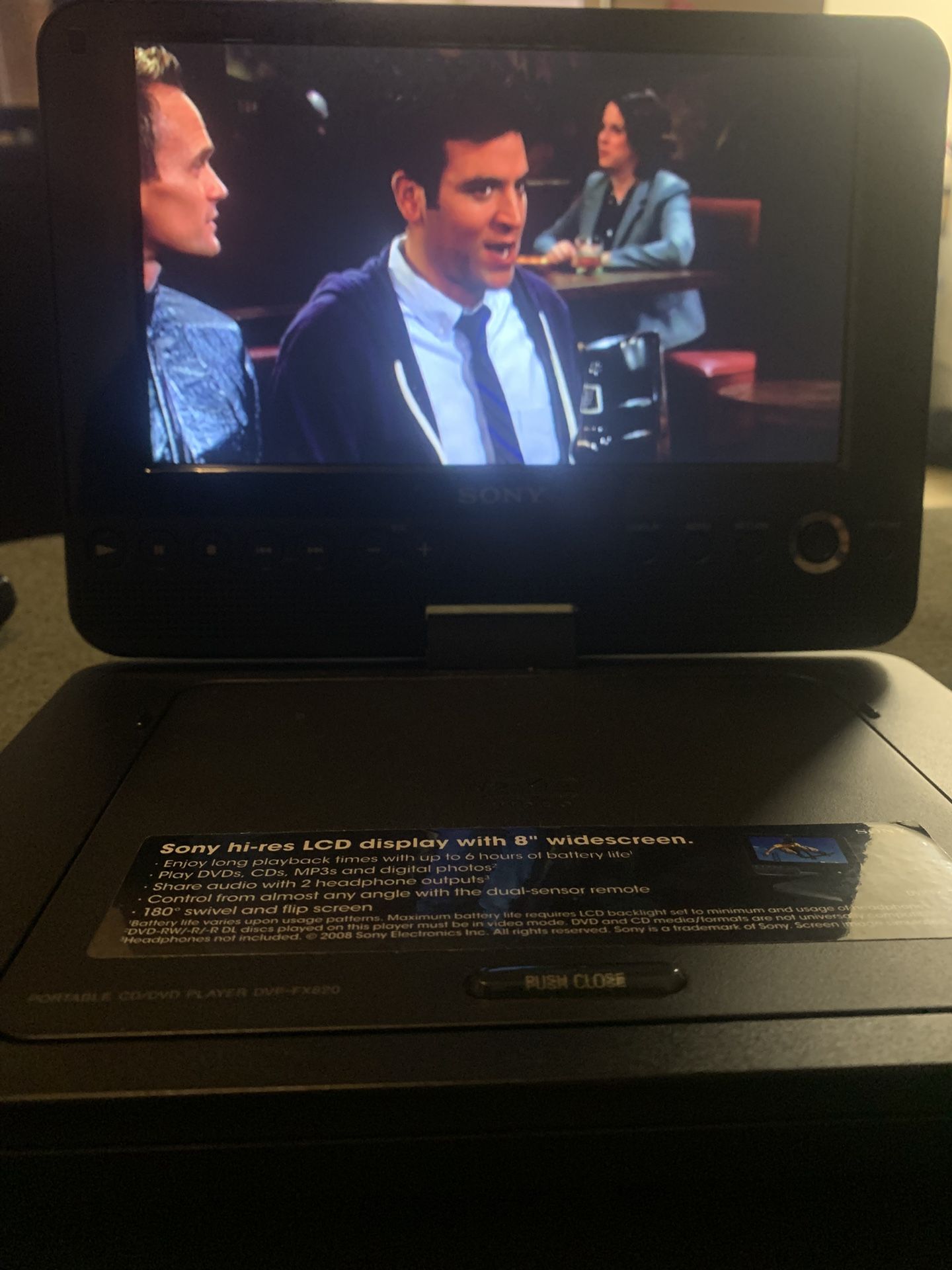 Sony Portable 8 Inch DVD Player W/Remote