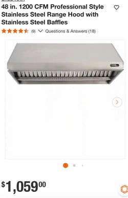 NXR 48”Range Hood Stainless steel