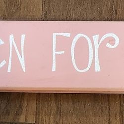 "Thank Heaven For Little Girls" in Wood with Glittery Letters  Wall Decor
