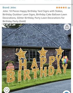 Happy Birthday Yard Sign