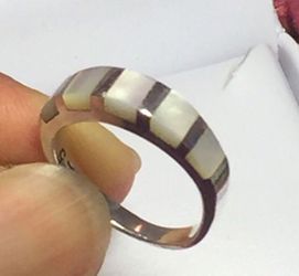 Sterling Silver Mother of Pearl Ring