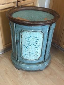 Hand Painted Cabinet / End Table / Side Table