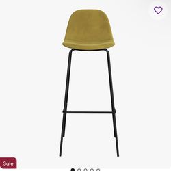 KODY UPHOLSTERED BAR STOOLS. SET OF TWO