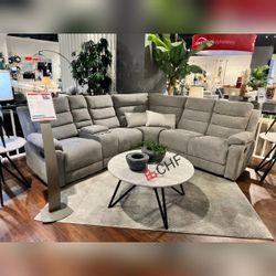 Living Room Reclining Sectional Sofa 