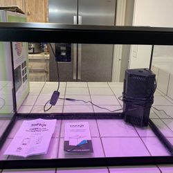 Top Fin Colorpop 20 Gallon Aquarium Starter Kit with 7 Color-Changing LEDs