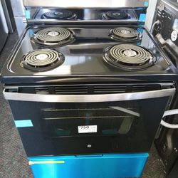 New GE Stainless Steel Electric Stove And Oven 