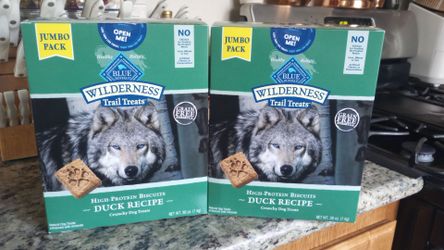 Blue Buffalo High Protein Dog Treats (2 boxes)