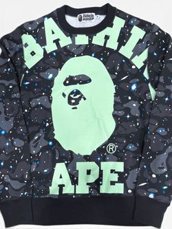 A Bathing Ape BAPE Space Camo Sweater Medium NWOT