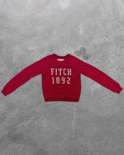 ABERCROMBIE CREW NECK SWEATER CLASSIC SEQUIN HOT PINK S