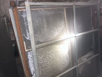 Vintage industrial loft steel glass windows