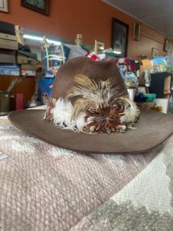Vintage stetson cowboy hat feather band size 7 1/2