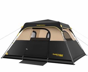 Tent fir camping FanttikOutdoor 4/6 Person Instant Tent for Camping Setup in 60s Camping Tent with Rainfly & Windproof, Portable Instant Cabin Tent wi