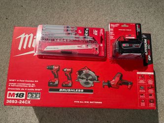 Milwaukee M18 4-Tool Combo Kit Bundle