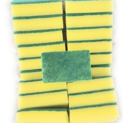 Double sided sponge for cleaning