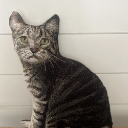 Vintage Cat Pillow - Life Like / Life Size