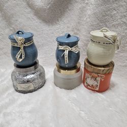Lot of 6 Used Candle Jars Empty Mixed Styles – Cleaned From Wax  Glass & Ceramic