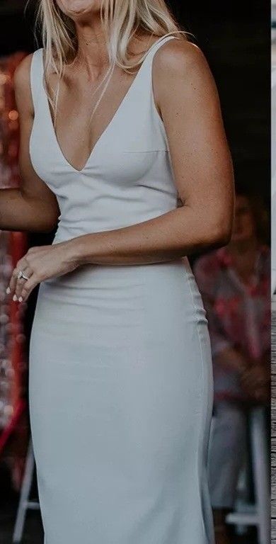 Simple Satin Halter Sheath Wedding Gown Pick Options