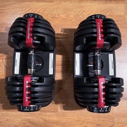 Like New Bowflex SelectTech 552 Adjustable Dumbbells Pair