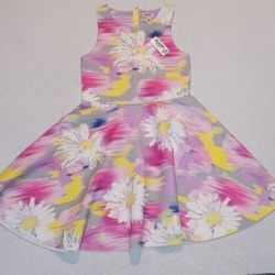 Ruum Flower Print Toddler Dress New 