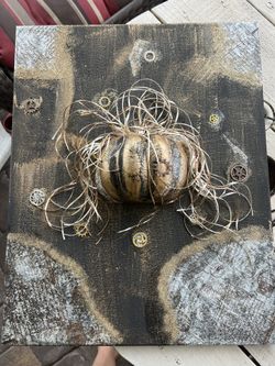 Punk Pumpkin Canvas Art