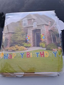 Happy Birthday sticks sign for yard
