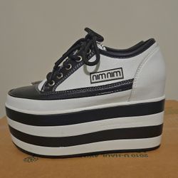 12cm Genuine Leather Women Shoes Platform Wedge Sneakers Chunky Hidden Heel High Women Casual Shoes Spring Winter Loafers

