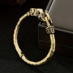 Elephant Vintage Gold Bracelet 