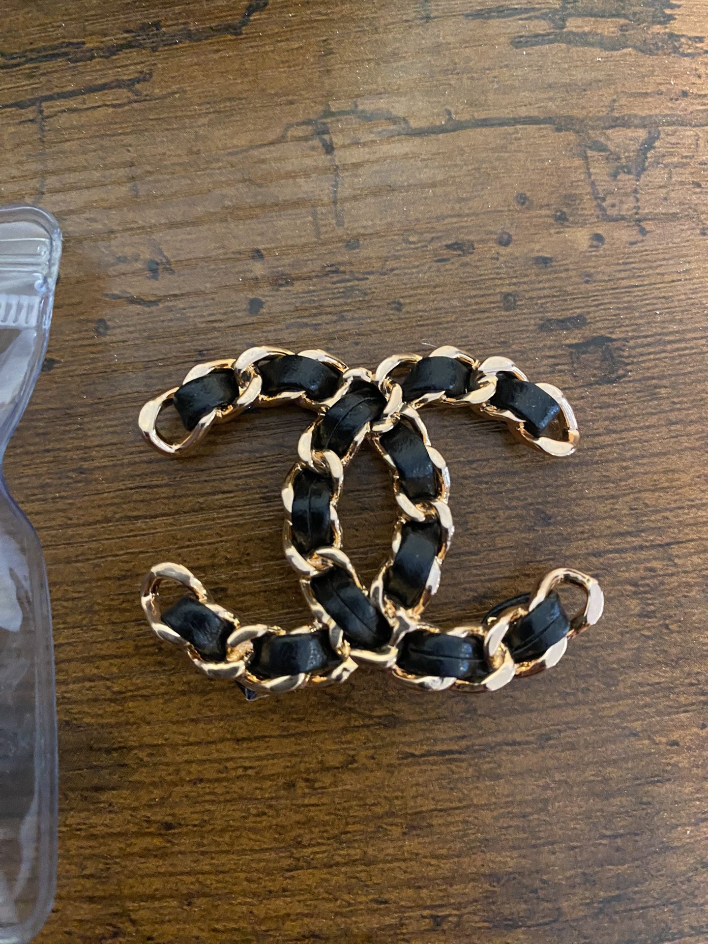 Vintage Gold And Black Brooch