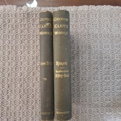 ANTIQUE  - PAIR OF GEORGE ELIOT'S WORKS 