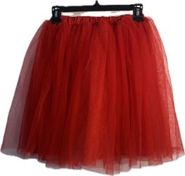 Girls Red Tulle Tutu Skirt Size 10