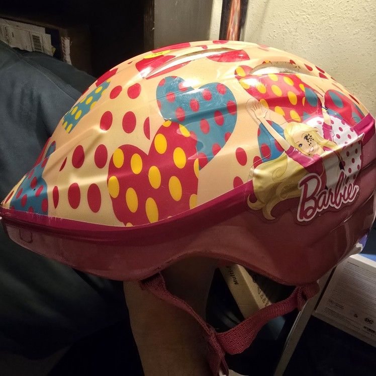 Girls Bike And Barbie Helmet