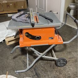 15 Amp 10 in. Portable Corded Pro Jobsite Table Saw with Stand