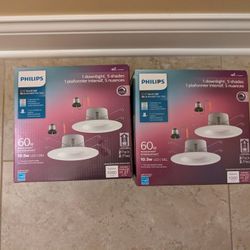4 Brand New Philips Retro Fit 6" Led Lights 