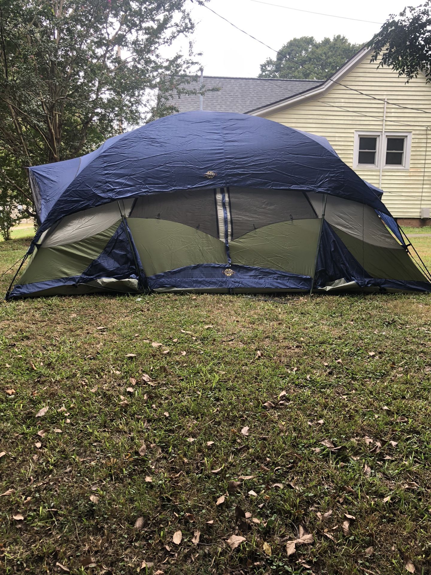 Quest 10 Person Tent and Two Coleman Sleeping Bags