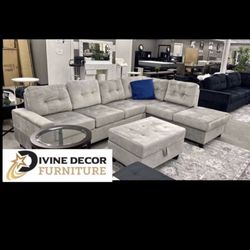 New Sectional + Ottoman 